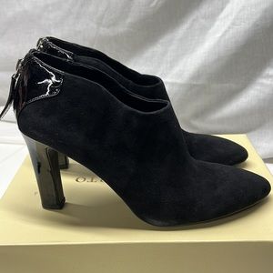 Black suede bootie